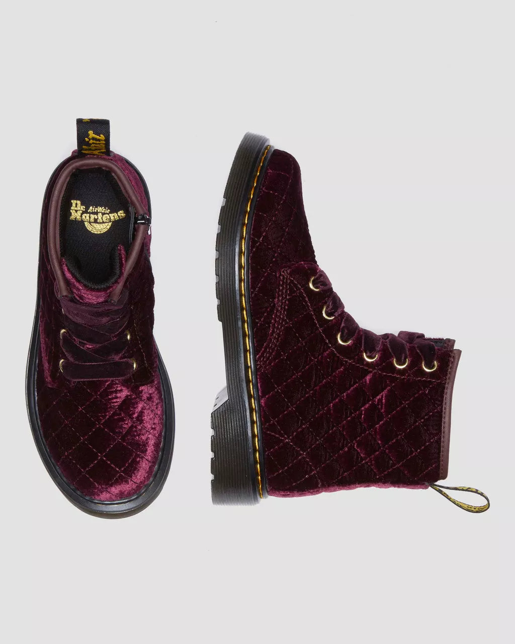 DR MARTENS Junior 1460 Velvet Lace Up Boots