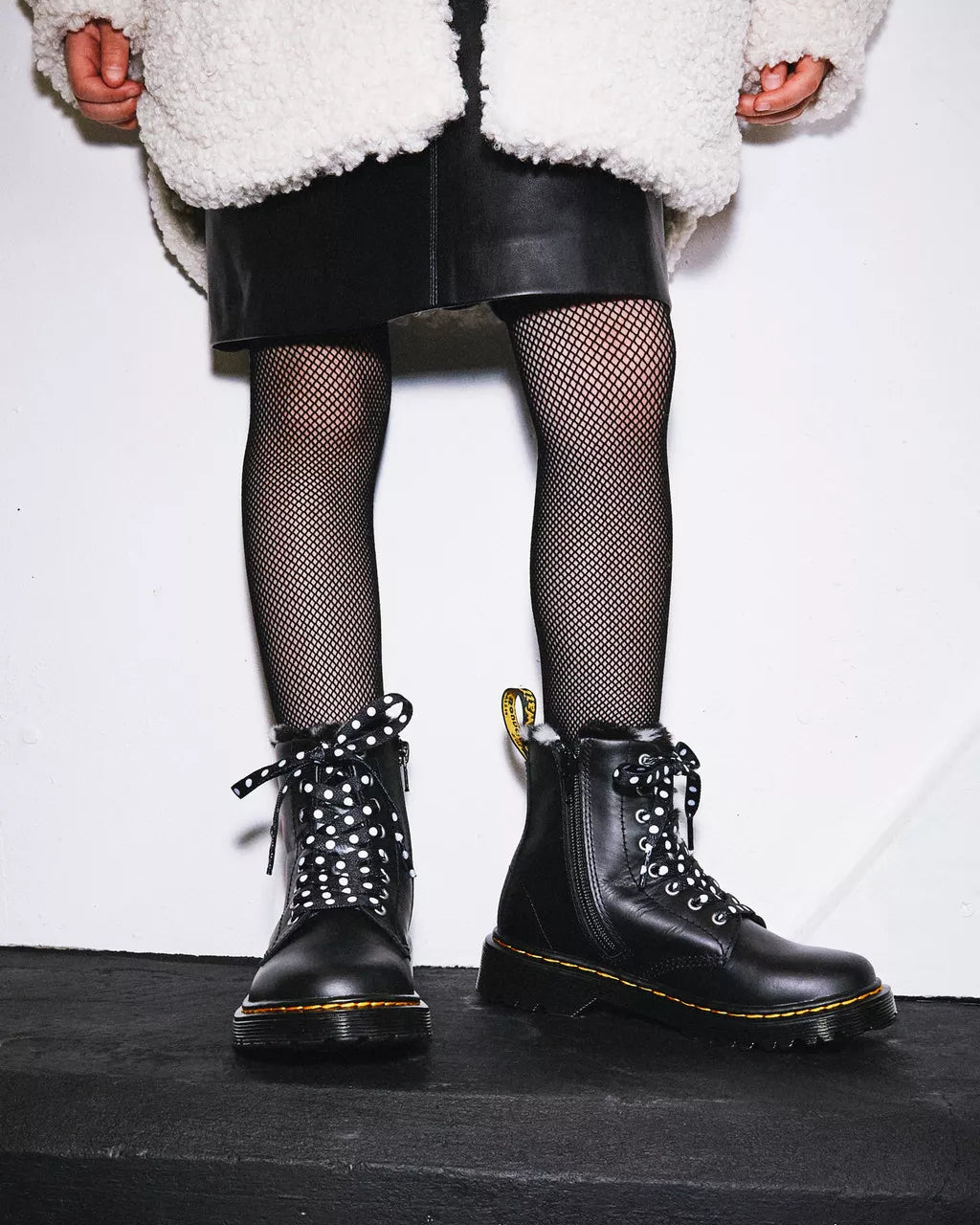 Junior 1460 Serena Faux Fur Lined Leather Boots