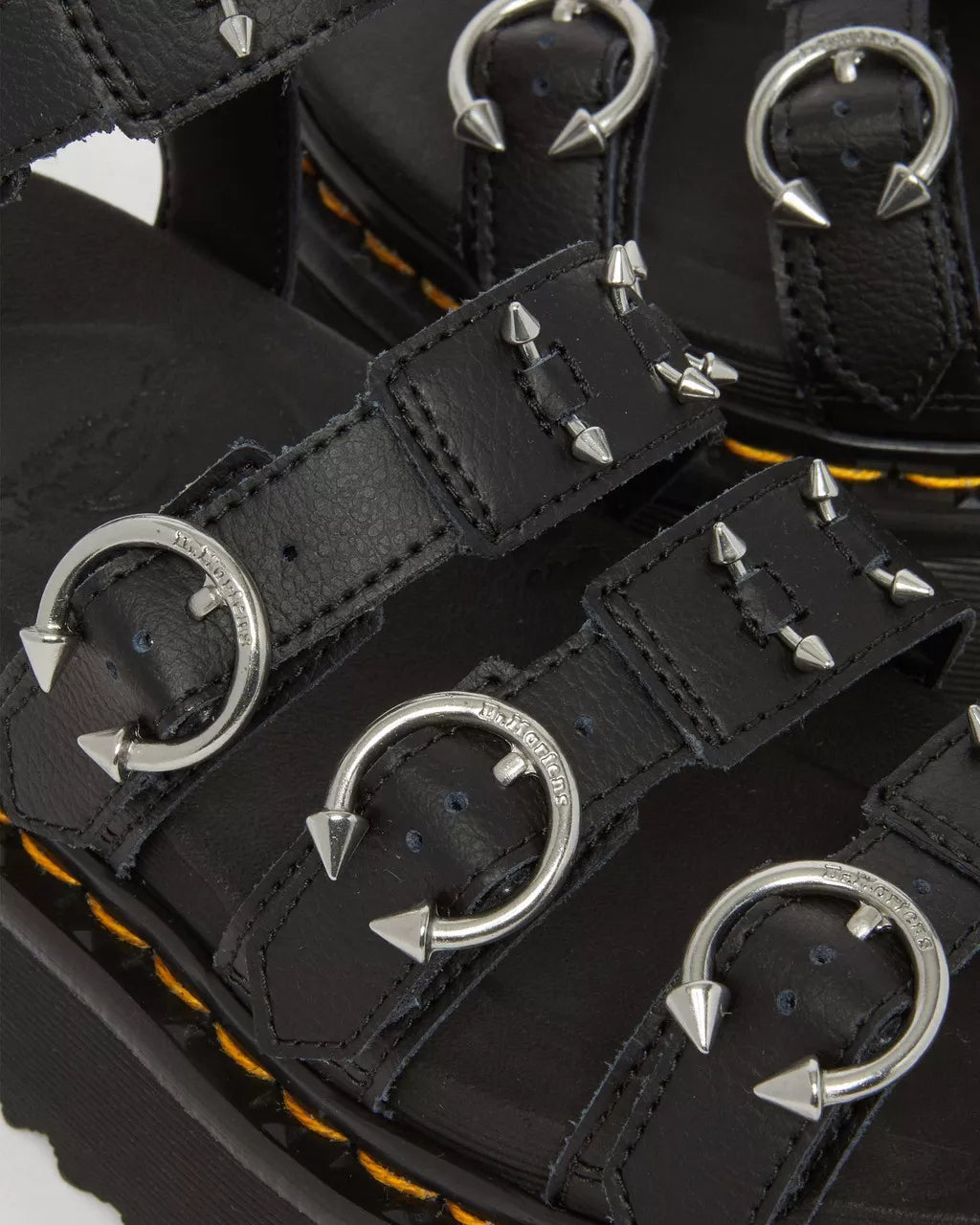 DR MARTENS Blaire Piercing Leather Platform Sandals