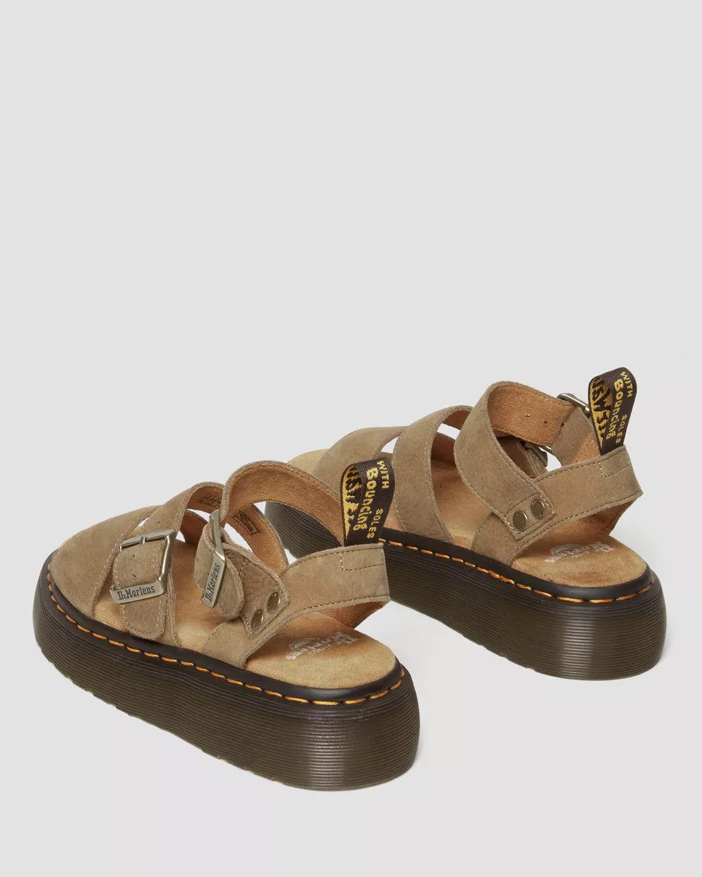 Gryphon Tumbled Nubuck Leather Platform Sandals