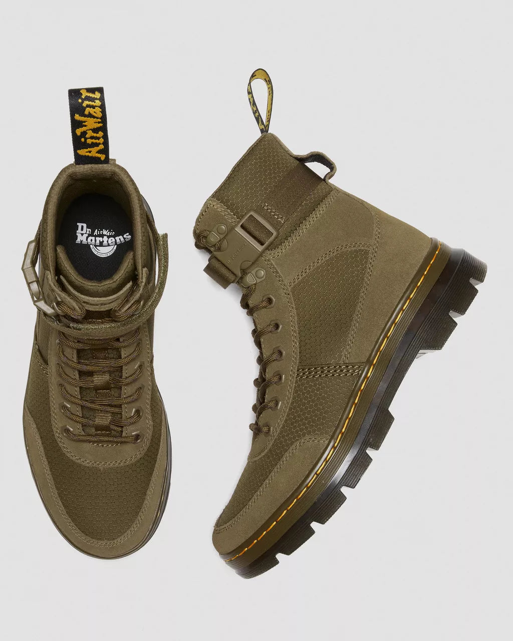 DR MARTENS Combs Tech Suede &amp; Nylon Utility Boots