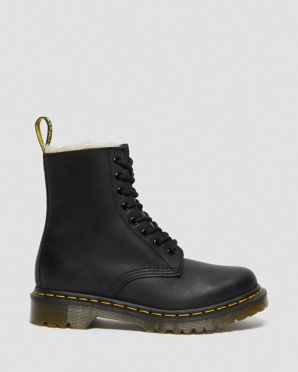 1460 Serena Faux Fur Lined Leather Lace Up Boots