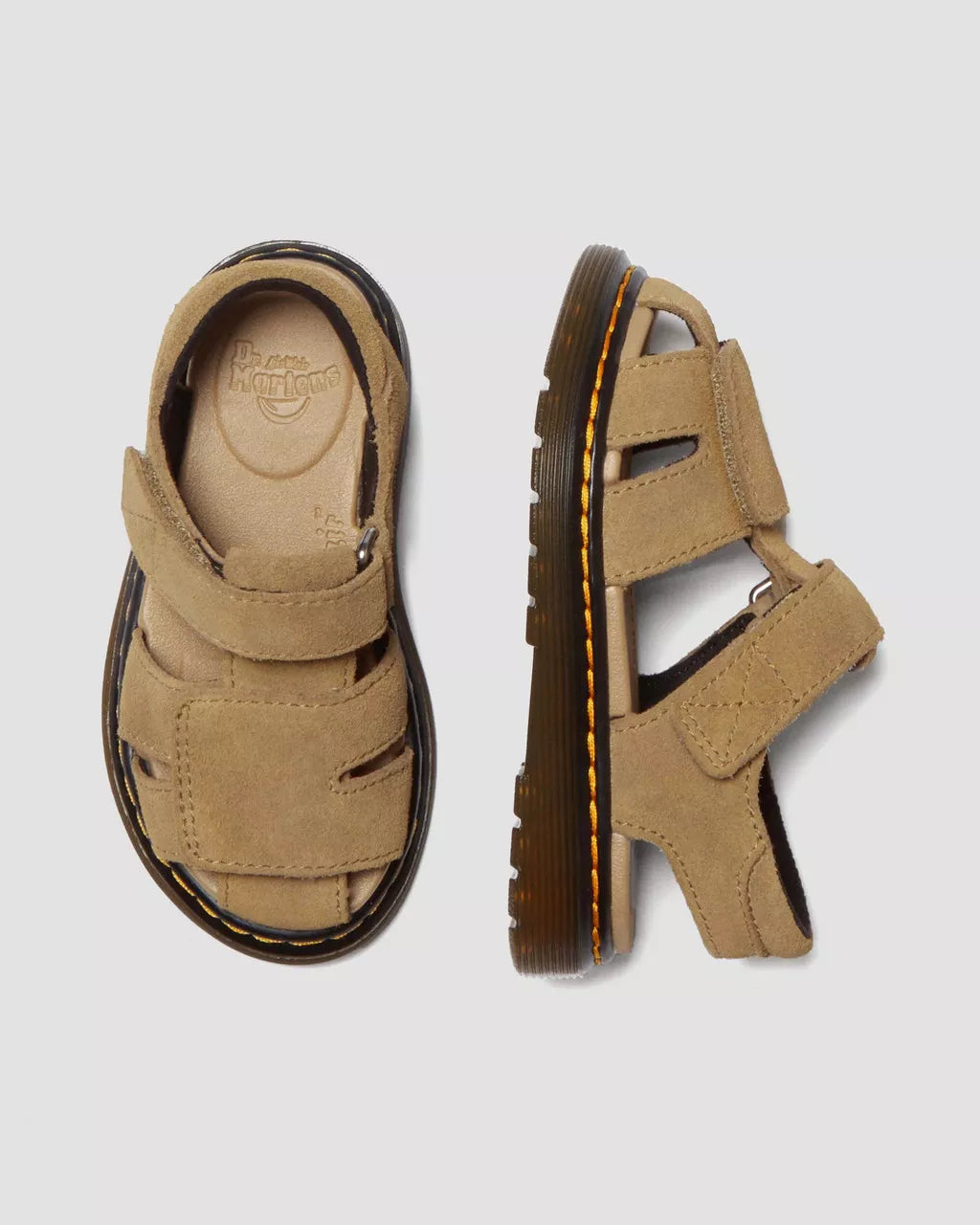 DR MARTENS Toddler Moby II Savannah Tan Bronx Suede