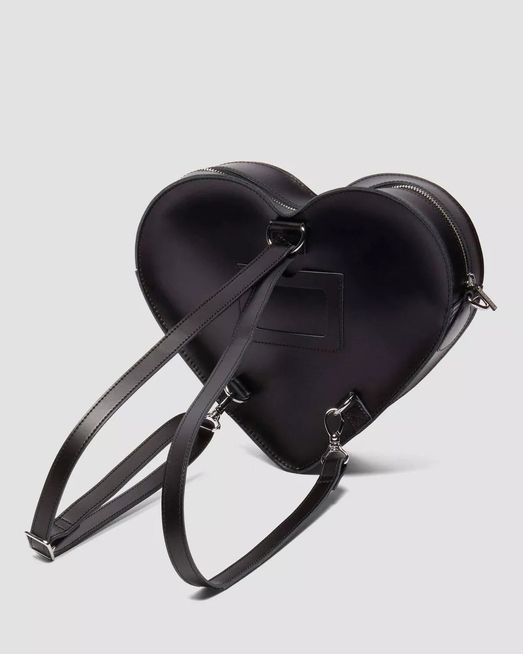 DR MARTENS Leopard Hair-On Kiev Leather Heart Shaped Bag
