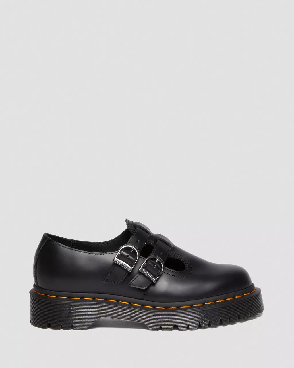 DR MARTENS 8065 II Bex Smooth Leather Platform Mary Jane Shoes