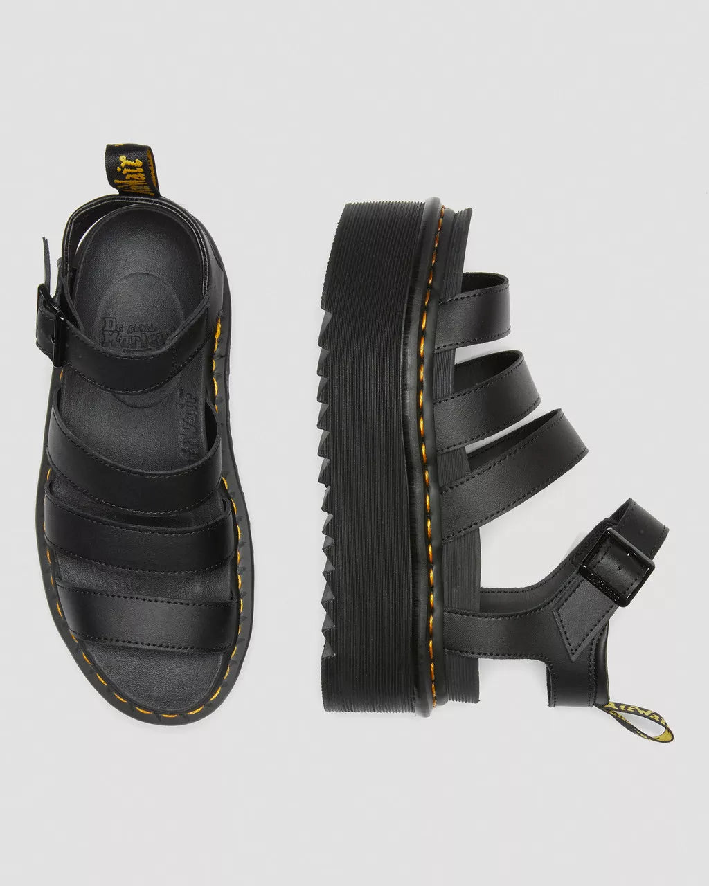 Blaire Quad Hydro Leather Platform Gladiator Sandals