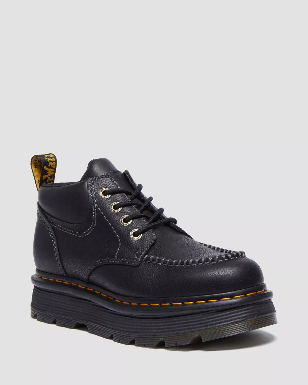 Zebzag Leather Casual 4-Eye Lace-Up Boots