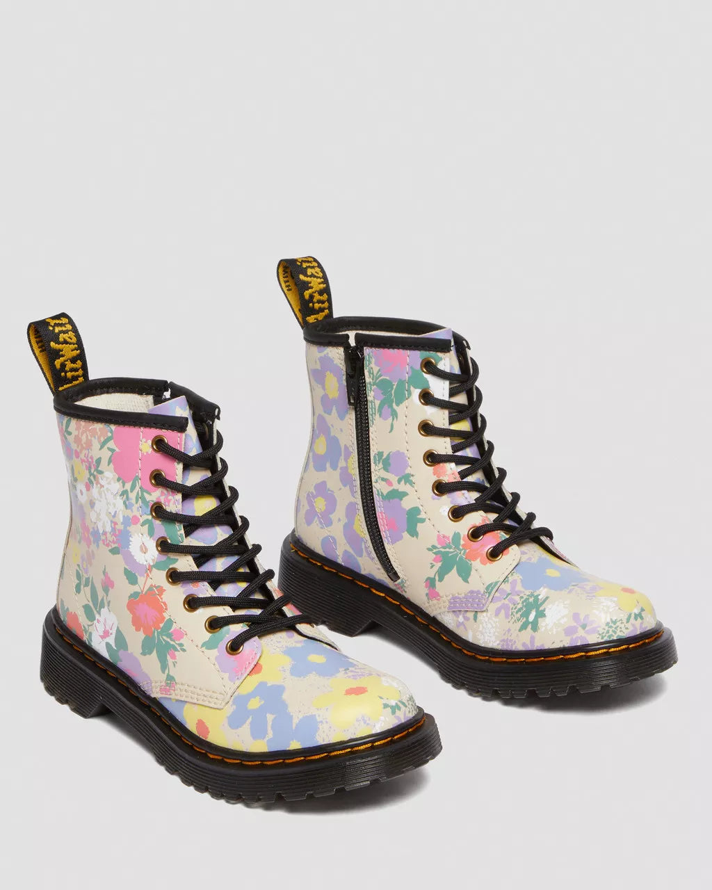 Junior 1460 Floral Mash Up Hydro Leather Lace Up Boots