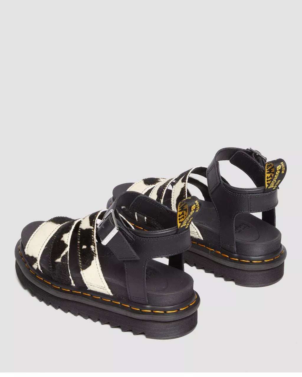 Blaire Hair-On Cow Print Sandals