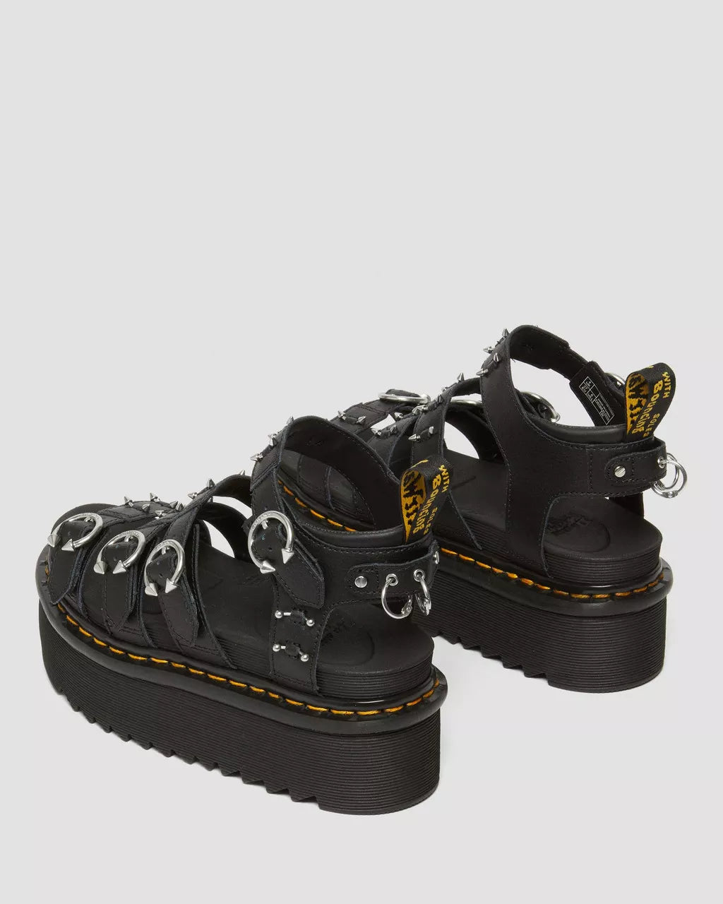 DR MARTENS Blaire Piercing Leather Platform Sandals