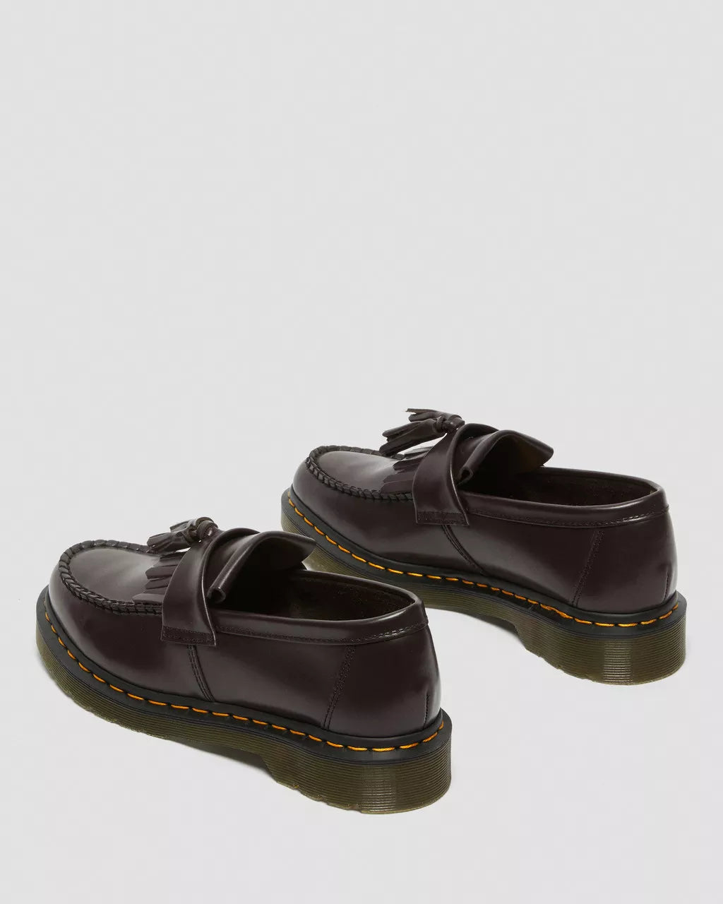 Adrian Yellow Stitch Smooth Leather Tassle Loafers