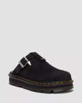 Zebzag Suede Fleece-Lined Platform Mules