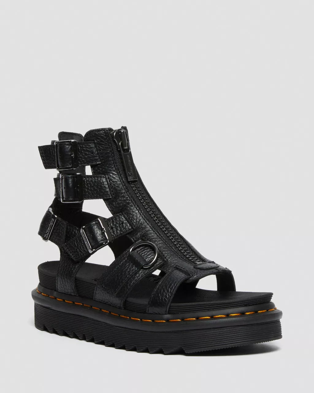DR MARTENS Olson Zipped Leather Strap Sandals