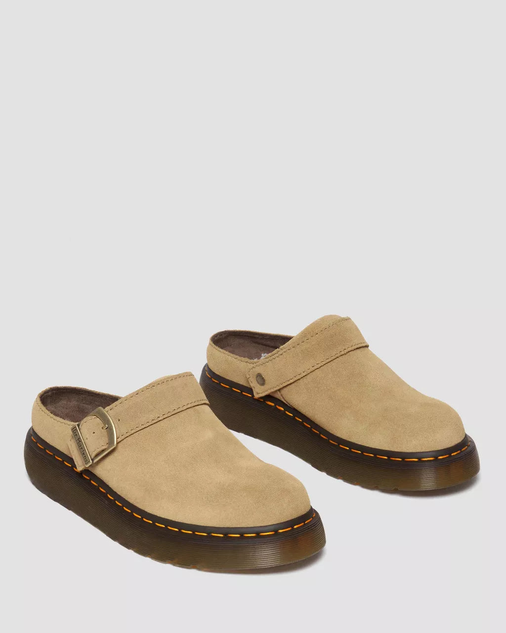 DR MARTENS Laketen Bronx Suede Platform Mules