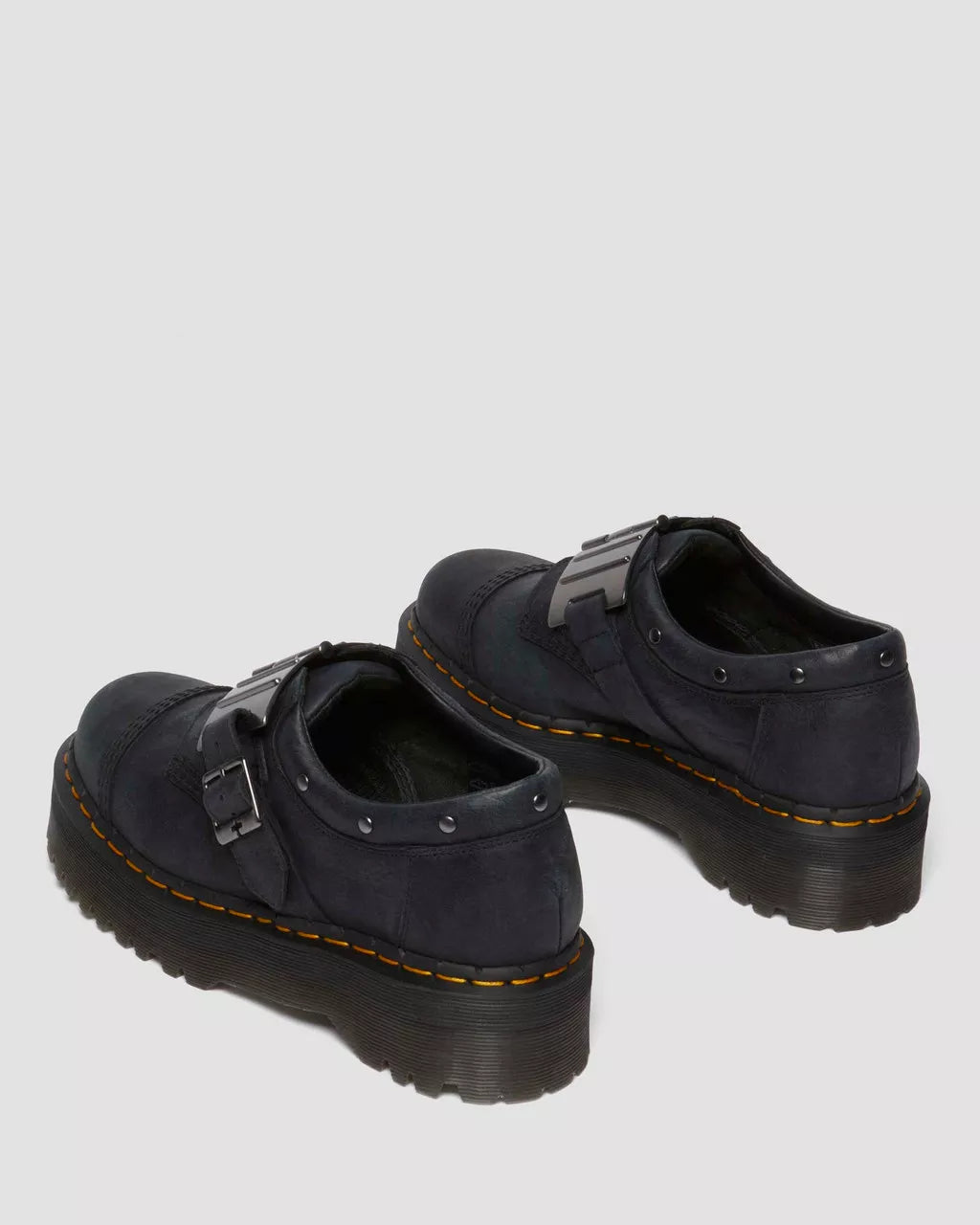 DR MARTENS 8053 Quad Hinge Buckle Leather Shoes