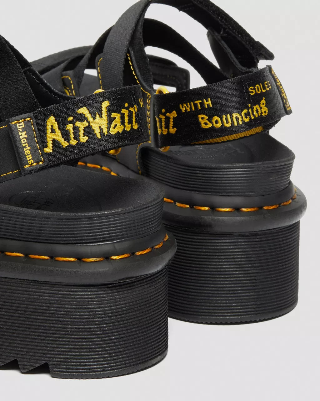 DR MARTENS Kimber Logo Webbing Strap Sandals