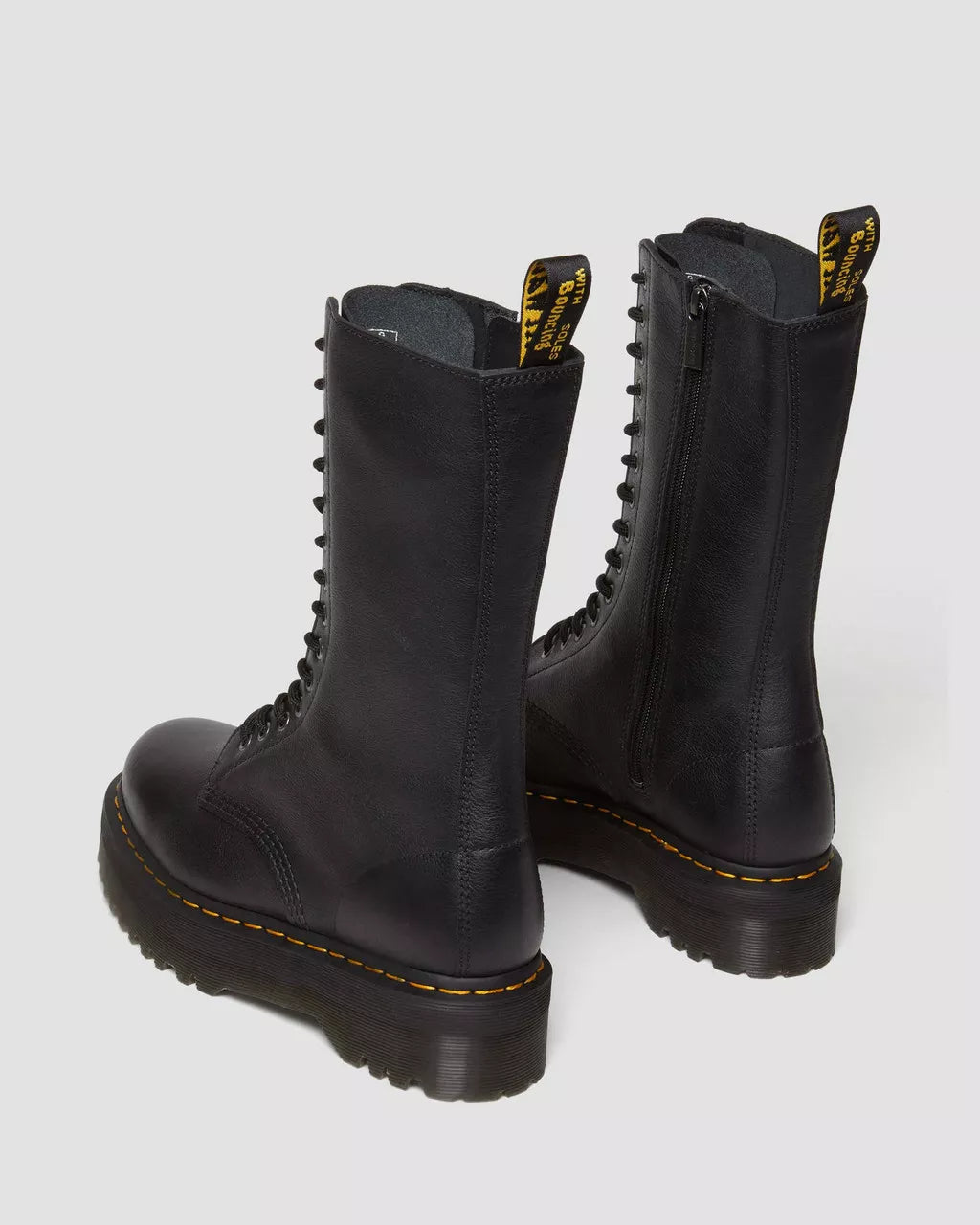 1B99 Pisa Leather Mid Calf Lace Up Boots