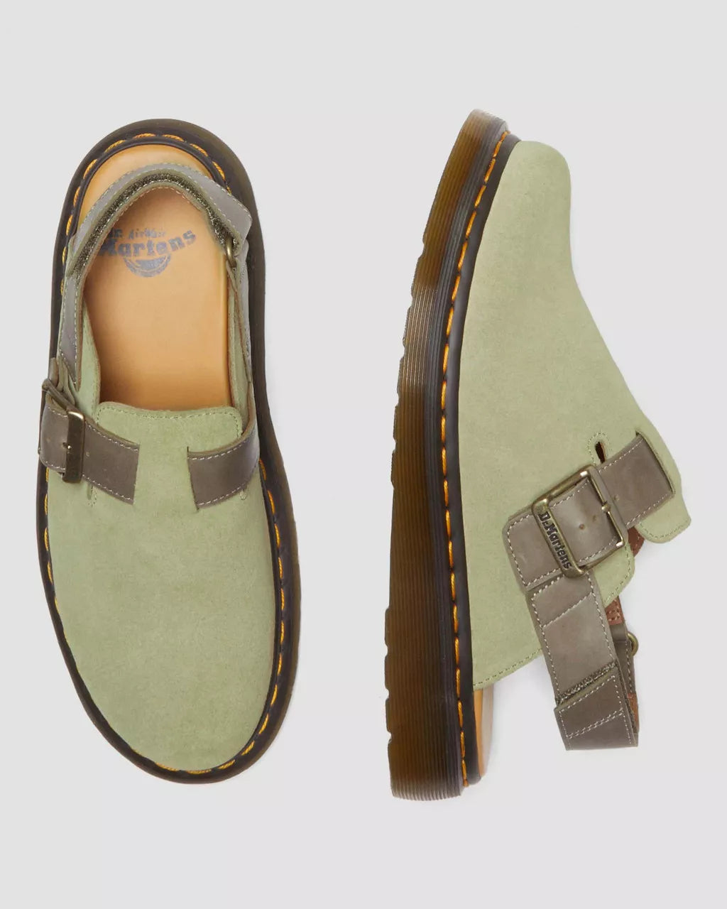 DR MARTENS Jorge II Suede &amp; Leather Slingback Mules
