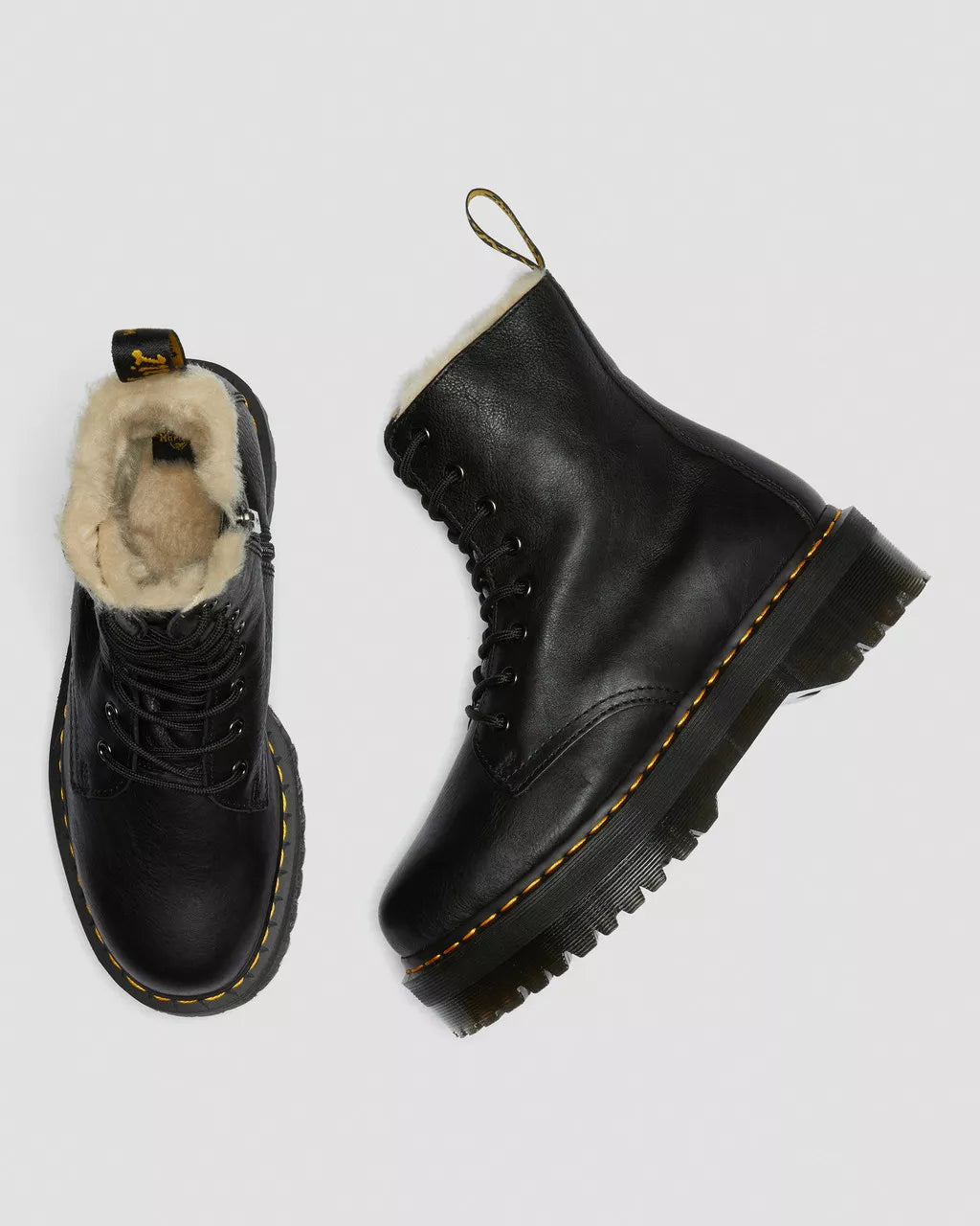 Jadon Faux Fur Lined Leather Platform Boots