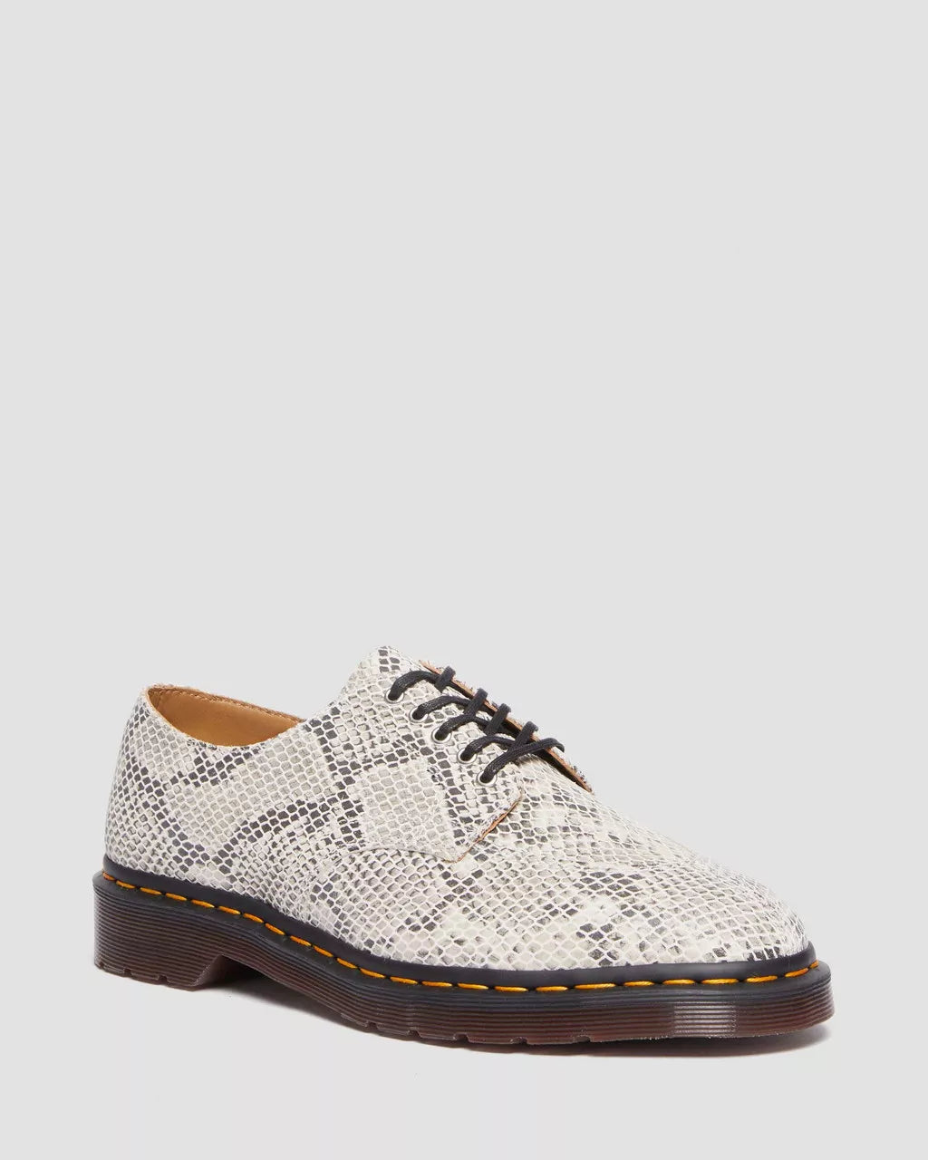 DR MARTENS 2046 Python Print Suede Oxford Shoes