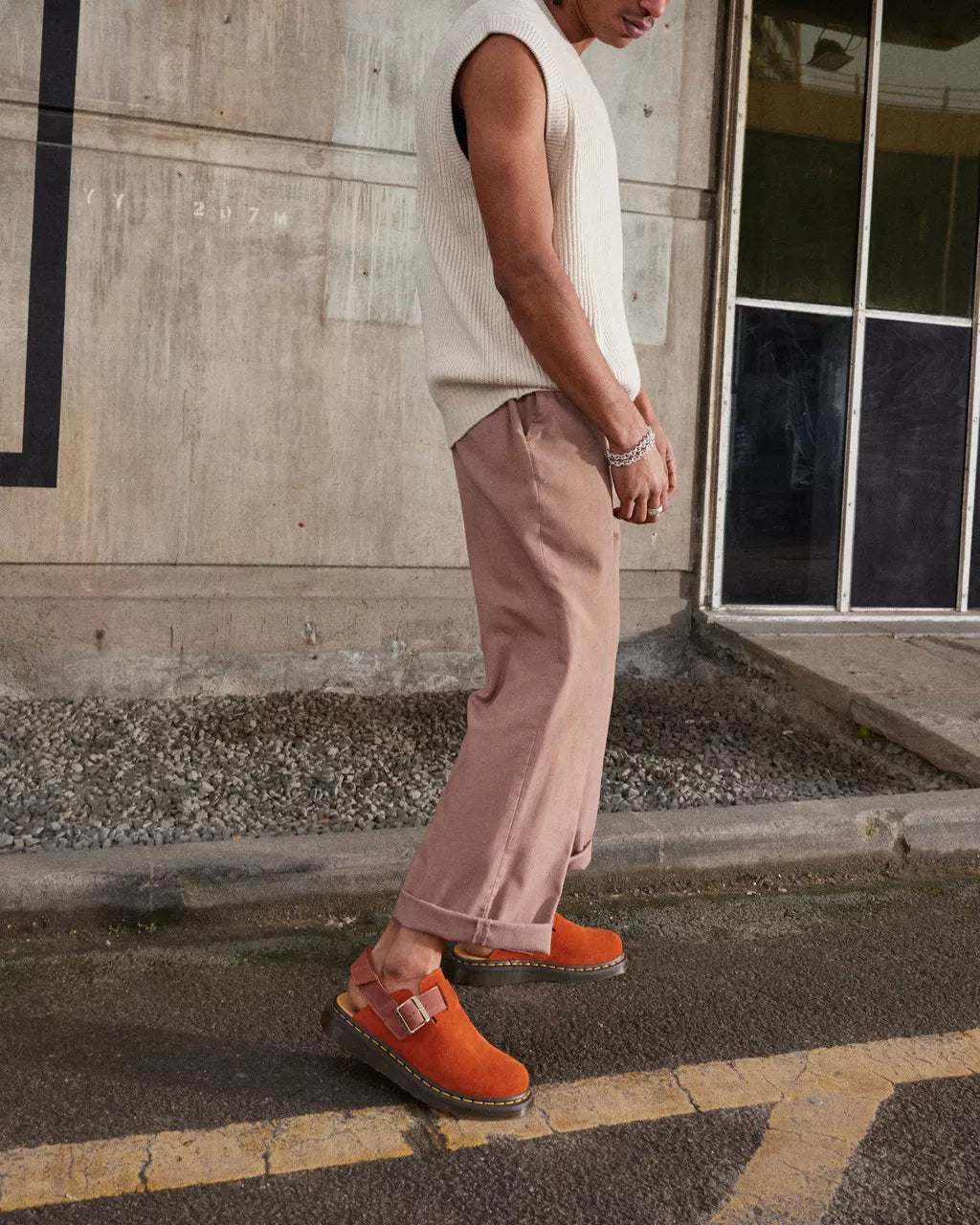 DR MARTENS Jorge II Suede &amp; Leather Slingback Mules