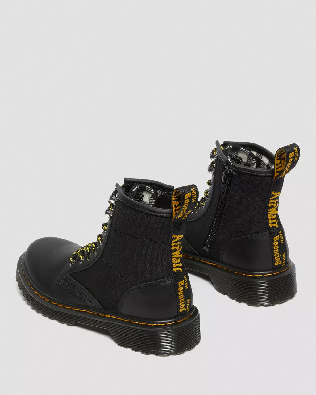 Junior 1460 Panel Canvas &amp; Leather Boots