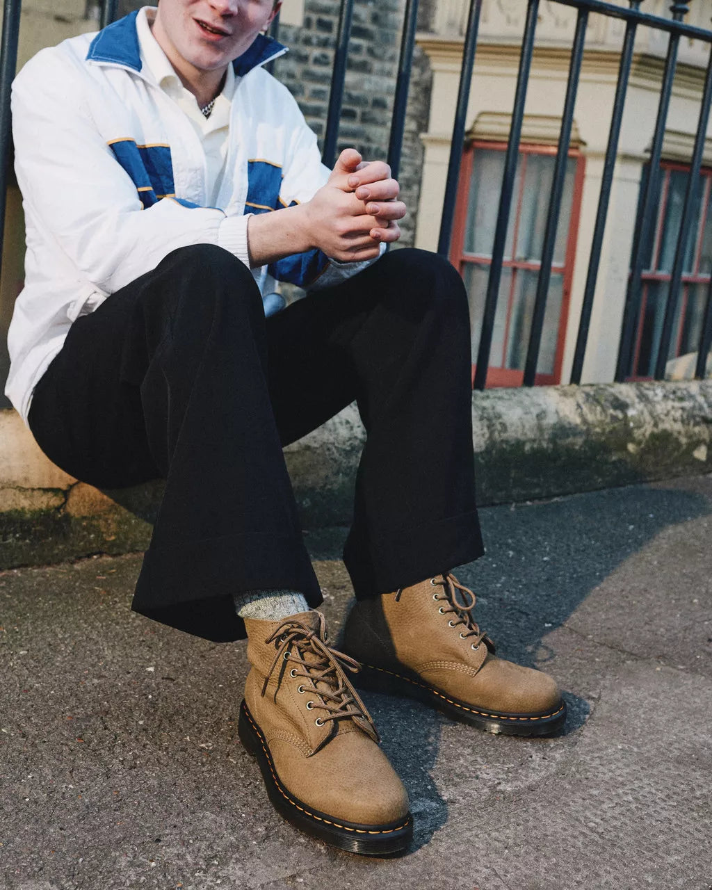 DR MARTENS 101 Tumbled Nubuck Leather Ankle Boots