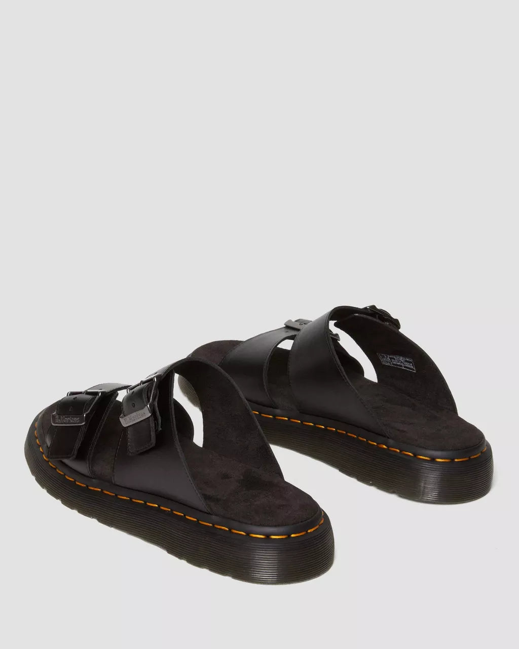 Josef Leather Buckle Slide Sandals