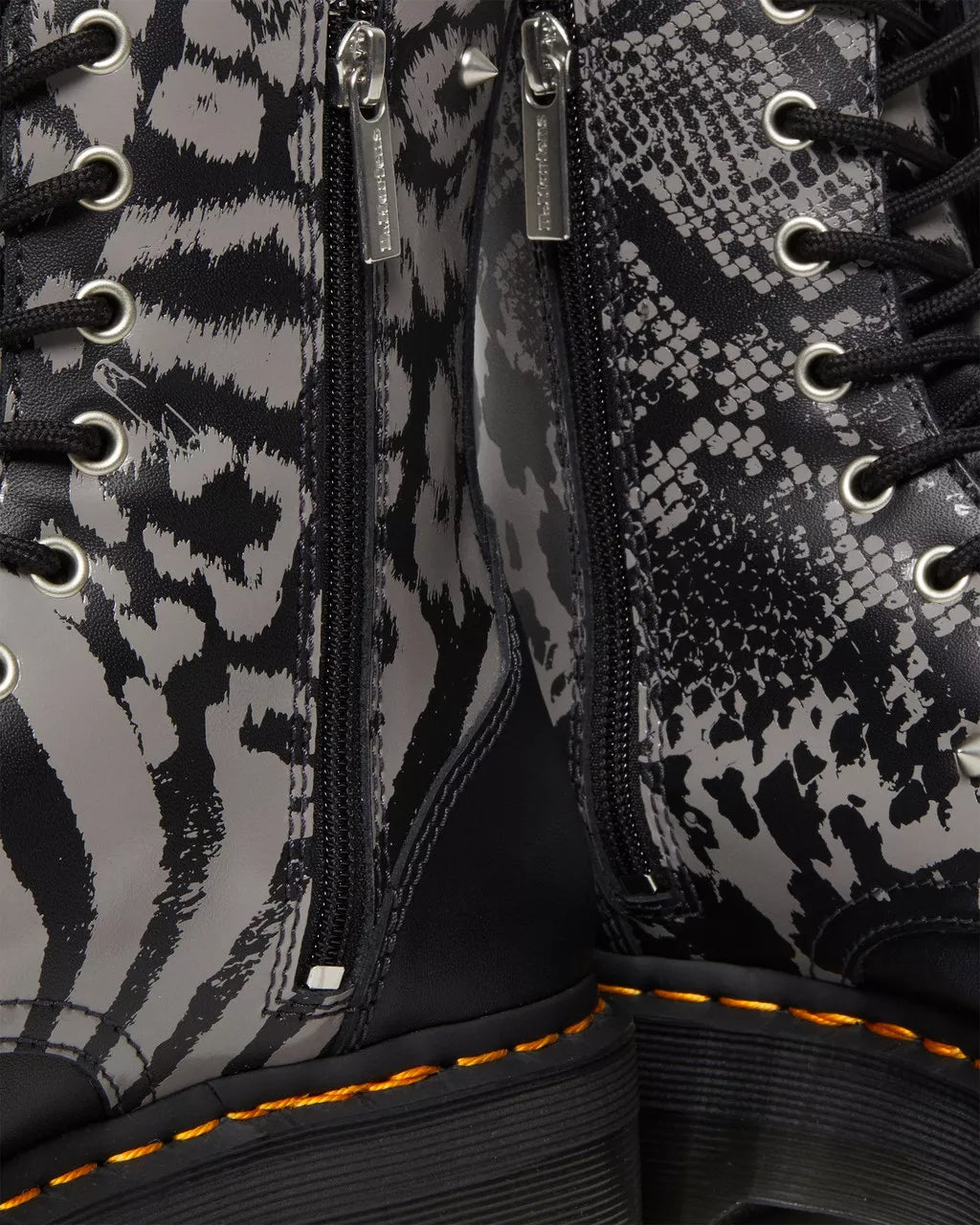 DR MARTENS Jadon Animal Clash Leather Platform Boots