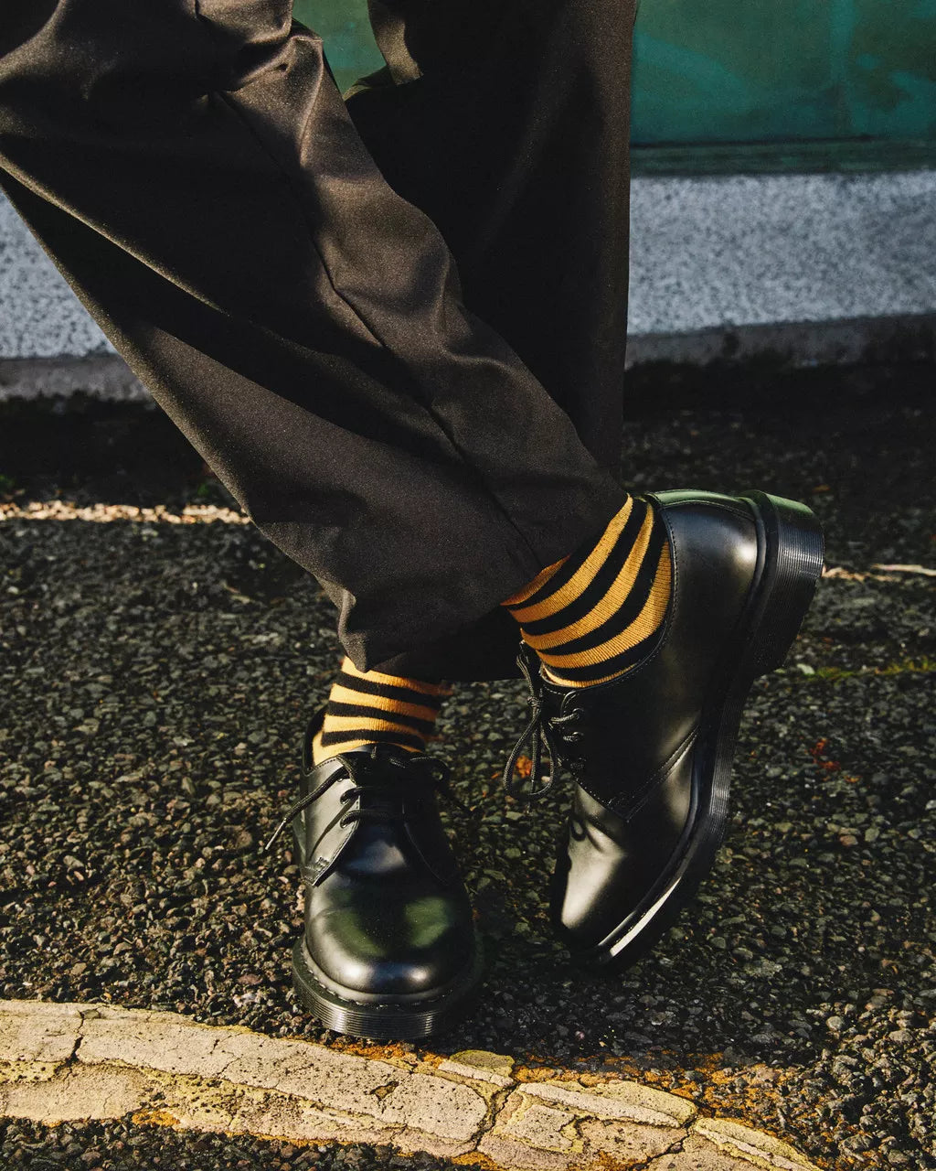 Thin Stripe Cotton Blend Socks