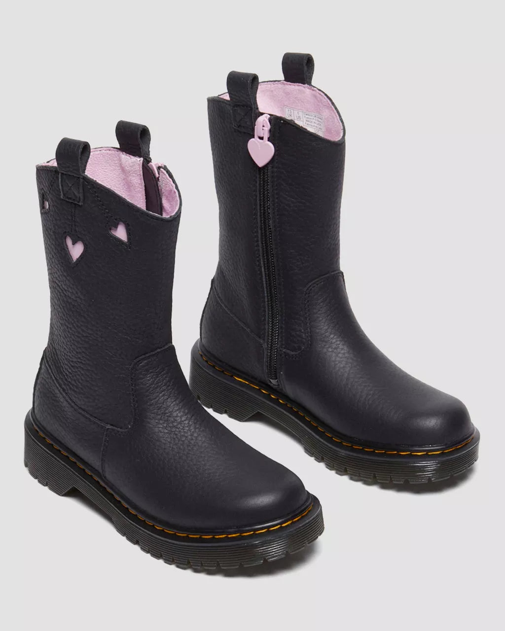 DR MARTENS Junior Bex Heart Pull-On High Boots