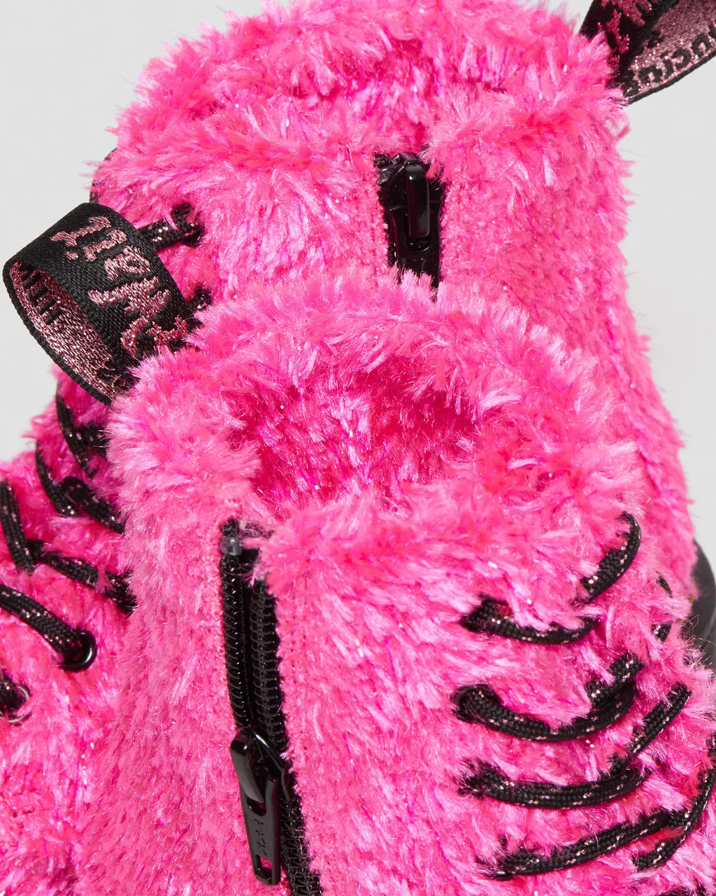 DR MARTENS Junior 1460 Pascal Tinsel Fur Lace Up Boots